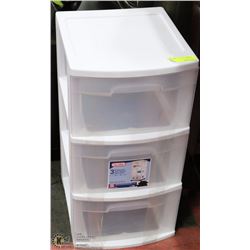 STERLITE 3 DRAWER PLASTIC STORAGE CONTAINER