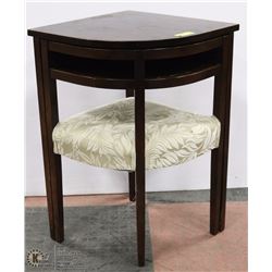 CORNER DESK & STOOL.