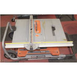 RIDGID TABLE SAW WITH ROLLING STAND