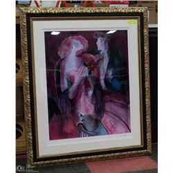 ROBE DE SOIR PAINTING WITH COA FRAMED. 37X44".