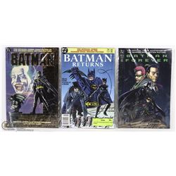 FULL SET OF BATMAN MOVIE COMIC BOOKS