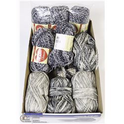 BOX OF RED HEART YARN , ACRYLIC WOOL ETC