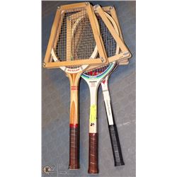 GROUP OF 3 VINTAGE TENNIS RACKETS