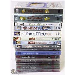 BOX OF TV SERIES ON DVD'S THE OFFICE, SEX IN THE