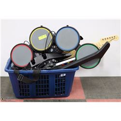 LOT OF XBOX DRUMS + 5 GUITARS