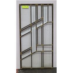 VINTAGE STAINED LEADED GLASS 13"X 27"