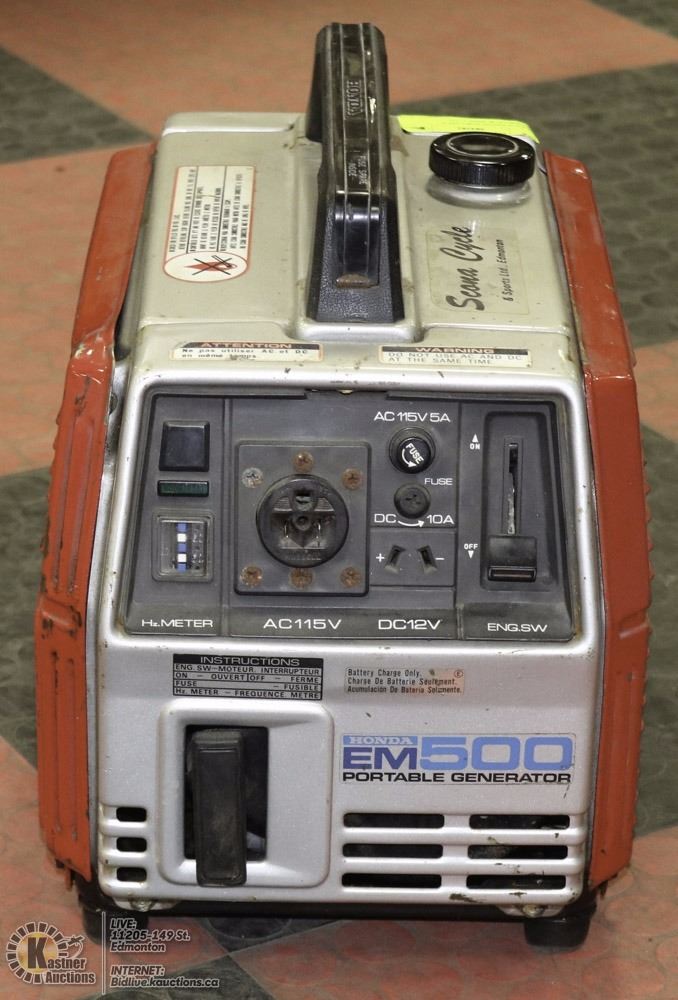 HONDA EM500 PORTABLE GENERATOR 60HZ 115V.