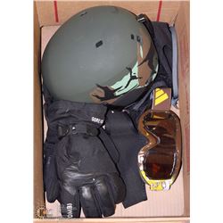 BOX W/SNOWBOARDING GEAR - SMITH GAGE