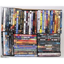 BOX OF DVDS.
