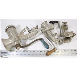 LOT OF 3 ASSORTED MEAT GRINDERS