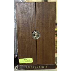 TWO CHIVAS REGAL BOTTLE HOLDERS SOLD W/ AMBASSADOR