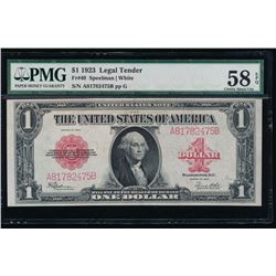 1923 $1 Legal Tender Note PMG 58EPQ