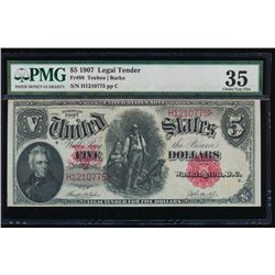 1907 $5 Legal Tender Note PMG 35