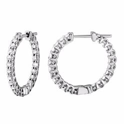 14KT White Gold 1.14ctw Diamond Earrings