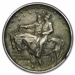 1925 Stone Mountain Memorial Commemorative Silver Half Dollar Coin