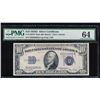Image 1 : 1934D $10 Silver Certificate Wide PMG 64