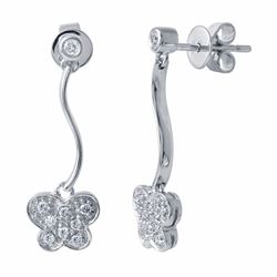 14KT White Gold Diamond Earrings
