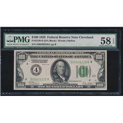 1928 $100 Cleveland Federal Reserve Note PMG 58EPQ