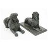 Image 1 : A 19th century bronze caricature model of a sphinx, possibly of Peg Wolfingham, on plinth base an...