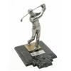 Image 1 : A silver plated golfing trophy, American, presented 1939, in the form of a golfer at top of swing...