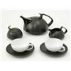 Image 1 : A Rosenthal ‘Porcelaine Noire’ tete-a-tete teaset in the style of Walter Gropius, consisting of t...