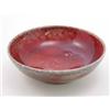 Image 1 : A Ruskin high-fired bowl, with mottled grey and crimson glaze, impressed mark and date 1927, 9.5"...