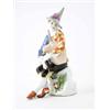 Image 1 : A Meissen figure of Harlequin playing the bagpipes modelled by J.J. Kaendler in conical hat with...