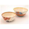 Image 1 : A Clarice Cliff Crocus-pattern fruit bowl, (8in.), and a smaller Rhodanthe pattern bowl (6.5in.),...
