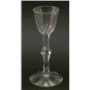 Image 1 : A George III drinking glass, with ovoid cut bowl, faceted stem with central knop and cut conical...