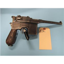 R2--- RESTRICTED -- MAUSER MODEL 1896 " BROOMHANDLE MAUSER PISTOL" - STAMPED 1920 - 7.63 CAL SEMI AU