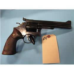 R4--- RESTRICTED -- SMITH & WESSON MODEL 14-3 .38 SPCL. 6 SHOT DOUBLE ACTION REVOLVER BO-MAR SIGHT