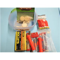 LOT 44 CAL BULLETS, PATCHES, SABOTS ETC.