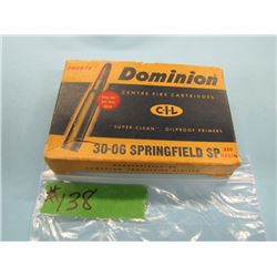 COLLECTOR BX 18 RNDS DOMINION 30-06 SPRINGFIELD SP