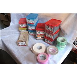 BOX OF ASSORTED SCREWS AND TAPE