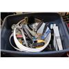 Image 2 : TOOLBOX AND BUCKET AND TOTE OF TOOLS AND HARDWARE