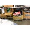 Image 1 : SHELF LOT OF ESTATE GOODS OFFICE SUPPLIES AND SPEAKERS