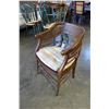 Image 2 : RATTAN AND BAMBOO STYLE ARM CHAIR