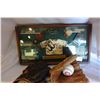Image 1 : BASEBALL SHADOW BOX AND TWO HARDBALL GLOVES AND CANADIANS BASEBALL
