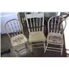 Image 1 : THREE PAINTED DINING CHAIRS