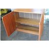 Image 2 : 2 DOOR TEAK FINISH STORAGE CABINET