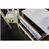 Image 2 : WHITE 2 DRAWER NIGHTSTAND AND WHITE 1 DRAWER ENDTABLE
