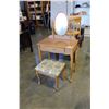 Image 1 : OAK VANITY AND STOOL