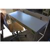 Image 2 : WHITE MODERN IKEA DESK WITH STORAGE AND ROLLING CHAIR