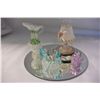 Image 1 : TRAY OF CRYSTAL BIRDS NEST LAMPAND PITCHER