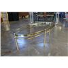 Image 2 : BRASS GLASSTOP COFFEE TABLE