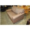 Image 2 : NEW HOME ELEGANCE MODDERN BROWN FABRIC PILLOW BACK LOVESEAT RETAIL $899