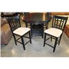 Image 2 : ESPRESSO FINISH PUB HEIGHT TABLE AND FOUR CHAIRS