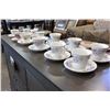 Image 2 : LOT OF 12 CHINA CUPS AND SAUCERS