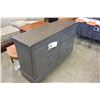Image 2 : NEW HOME ELEGANCE GREY MODERN 6 DRAWER DRESSER, MINOR SHIPPING DAMAGE TO TOP RIGHT DRAWER, RETAIL $7