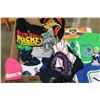 Image 2 : BOX OF CANUCKS COLLECTIBLES JERSEYS AND SHIRTS
